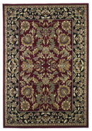 Rugs Black Area Rugs - 7'7" x 10'10" Polypropylene Red/Black Area Rug HomeRoots
