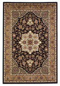 Rugs Black Area Rugs - 9'10" X 13'2" Polypropylene Black/Beige Area Rug HomeRoots