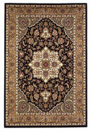 Rugs Black Area Rugs - 9'10" X 13'2" Polypropylene Black/Beige Area Rug HomeRoots