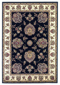 Rugs Black Area Rugs - 9'10" X 13'2" Polypropylene Black/Ivory Area Rug HomeRoots