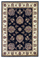 Rugs Black Area Rugs - 9'10" X 13'2" Polypropylene Black/Ivory Area Rug HomeRoots