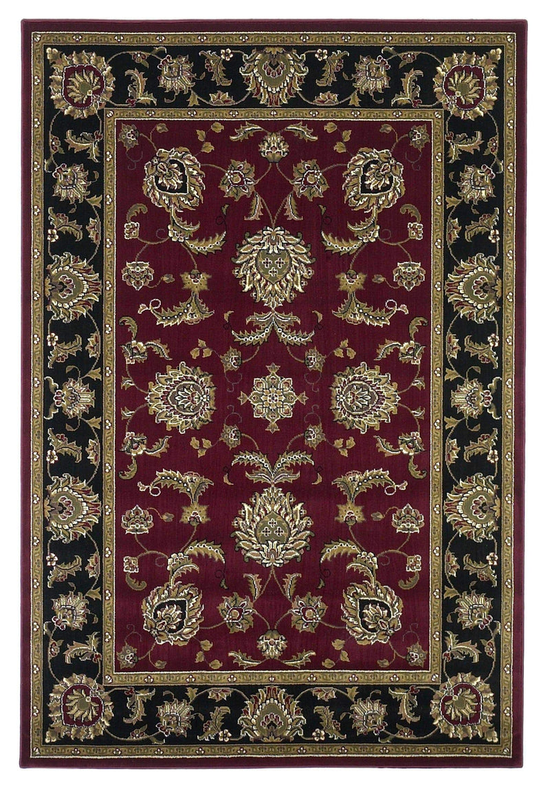 Rugs Black Area Rugs - 9'10" X 13'2" Polypropylene Red/Black Area Rug HomeRoots