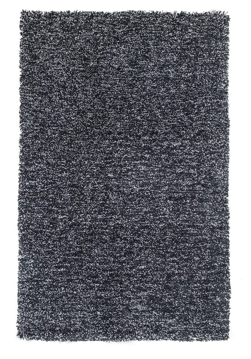 Rugs Black Area Rugs - 9' x 13' Polyester Black Heather Area Rug HomeRoots