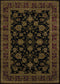 Rugs Black Rug 22" x 26" x 0.4" Black Polypropylene Accent Rug 1972 HomeRoots