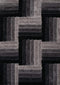 Rugs Black Rug 22" x 26" x 1.2" Black Polyester Accent Rug 9136 HomeRoots