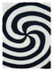 Rugs Black Rug 22" x 26" x 1.2" Black Polyester Accent Rug 9223 HomeRoots