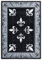 Rugs Black Rug 22" x 32" x 0.53" Black Olefin/Polypropylene Accent Rug 7399 HomeRoots
