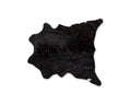 Rugs Black Rug - 24" x 36" Black Calfskin - Area Rug HomeRoots