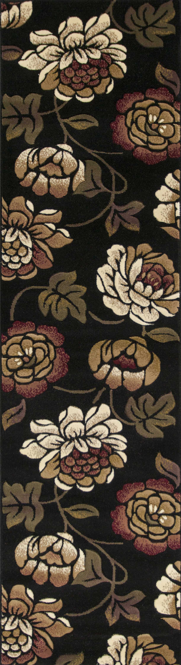 Rugs Black Rug - 27" X 39" X 0.'5" Black Polypropylene Rug HomeRoots