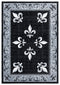 Rugs Black Rug 31" x 50" x 0.53" Black Olefin/Polypropylene Mat Rug 7401 HomeRoots