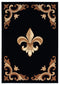 Rugs Black Rug 31" x 50" x 0.53" Black Olefin/Polypropylene Mat Rug 7539 HomeRoots