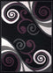 Rugs Black Rug 33" x 39" x 0.31" Black Polypropylene Accent Rug 8802 HomeRoots