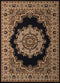 Rugs Black Rug - 33" x 39" x 0.31" Black Polypropylene Accent Rug HomeRoots