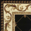 Rugs Black Rug - 5'3" x 7'7" Polypropylene Black Area Rug HomeRoots