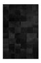 Rugs Black Rug - 60" x 96" Black, 10" Square Patches, Cowhide - Area Rug HomeRoots