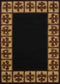 Rugs Black Rug 63" x 86" x 0.4" Black Polypropylene Area Rug 8136 HomeRoots