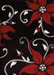 Rugs Black Rug - 63" x 86" x 0.43" Black Polypropylene Area Rug HomeRoots