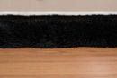 Rugs Black Rug - 63 x 86" x 2.7" Black Polyester Area Rug HomeRoots