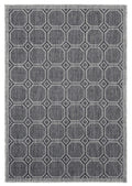 Rugs Black Rug 63" x 90" x 0.04" Black Polypropylene Area Rug 6929 HomeRoots