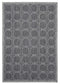 Rugs Black Rug 63" x 90" x 0.04" Black Polypropylene Area Rug 6929 HomeRoots