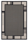 Rugs Black Rug 94" x 126" x 0.04" Black Polypropylene Oversize Rug 6946 HomeRoots
