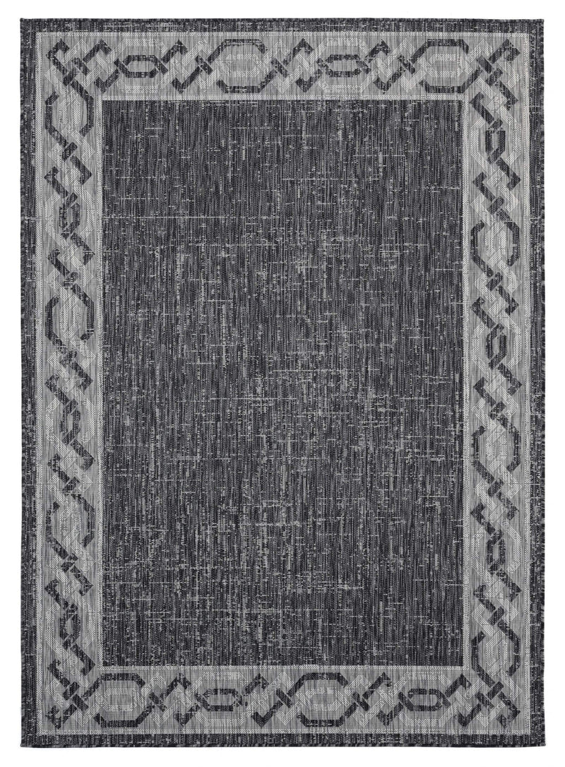 Rugs Black Rug - 94" x 126" x 0.04" Black Polypropylene Oversize Rug HomeRoots