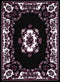 Rugs Black Rug 94" x 126" x 0.4" Black Olefin Oversize Rug 7720 HomeRoots