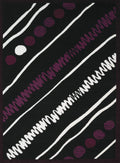 Rugs Black Rug 94" x 126" x 0.4" Black Olefin Oversize Rug 7744 HomeRoots
