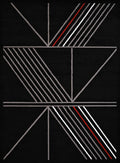 Rugs Black Rug 94" x 126" x 0.4" Black Olefin Oversize Rug 7792 HomeRoots