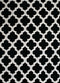 Rugs Black Rug - 94" x 126" x 0.47" Black Polyester Oversize Rug HomeRoots