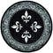 Rugs Black Rug 94" x 94" x 0.53" Black Olefin/Polypropylene Round Rug 7403 HomeRoots