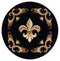 Rugs Black Rug 94" x 94" x 0.53" Black Olefin/Polypropylene Round Rug 7541 HomeRoots