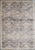 Rugs Blue and Grey Rug 118" x 158" x 0.39" Blue/Grey Polyester Rug 1750 HomeRoots