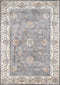 Rugs Blue and Grey Rug - 118" x 158" x 0.39" Blue/Grey Polyester Rug HomeRoots