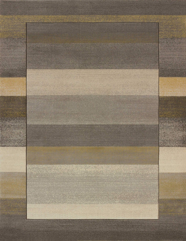 Rugs Blue and Grey Rug 22" x 32" x 0.47" Grey Polypropylene Accent Rug 8556 HomeRoots