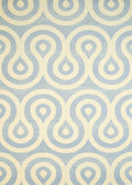 Rugs Blue and Grey Rug - 22" x 36" x 0.4" Blue/Grey Olefin Accent Rug HomeRoots