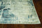 Rugs Blue and Grey Rug - 26" X 90" X 0.'25" Grey/Blue Polyester / Viscose Rug HomeRoots