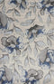 Rugs Blue and Grey Rug 3'3" x 4'11" Polypropylene Grey/Blue Area Rug 3645 HomeRoots