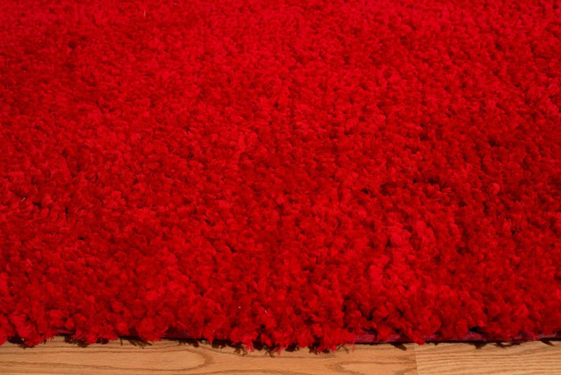 Rugs Blue and Grey Rug - 31" x 47" x 1.6" Red Polyester Accent Rug HomeRoots