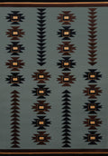 Rugs Blue and Grey Rug 31" x 50" x 0.47" Blue Polypropylene Mat Rug 9008 HomeRoots