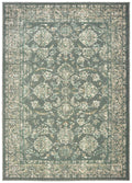 Rugs Blue and Grey Rug - 47" x 63" x 0.31" Charcoal Polypropylene Accent Rug HomeRoots