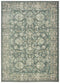 Rugs Blue and Grey Rug - 47" x 63" x 0.31" Charcoal Polypropylene Accent Rug HomeRoots