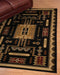 Rugs Blue and Grey Rug - 6 x 86" x 0.4" Black Polypropylene Area Rug HomeRoots
