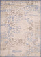Rugs Blue and Grey Rug - 63" x 86" x 0.31" Neutral Polyester /Olefin Area Rug HomeRoots