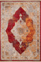 Rugs Blue and Grey Rug 63" x 90" x 0.24" Garnet Polyester Area Rug 9960 HomeRoots