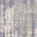 Rugs Blue and Grey Rug - 7'6"X 9'6" Viscose Grey/Blue Area Rug HomeRoots