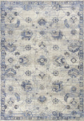 Rugs Blue and Grey Rug - 9' x 13' Polypropylene Grey/Blue Area Rug HomeRoots