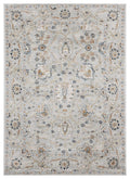 Rugs Blue and Grey Rug - 94" x 126" 0.79" Blue/Grey Microfiber/Polyester Area Rug HomeRoots