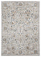 Rugs Blue and Grey Rug - 94" x 126" 0.79" Blue/Grey Microfiber/Polyester Area Rug HomeRoots