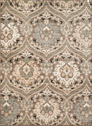 Rugs Blue and Grey Rug 94" x 126" x 0.3" Blue/Grey Olefin Oversize Rug 1425 HomeRoots